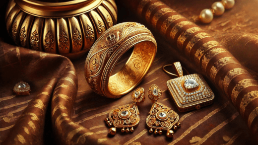 gold kada, traditional gold earrings, Diamond Locket