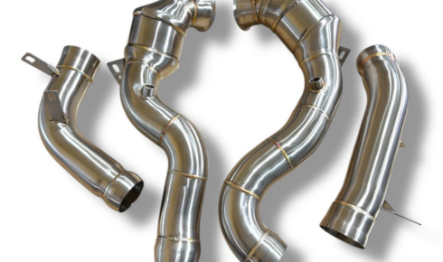 mercedes e63 w213 catted and catless downpipes